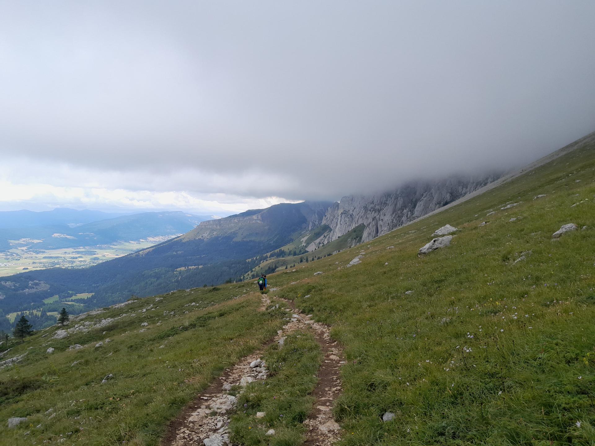 Retour du gerbier sous la pluie